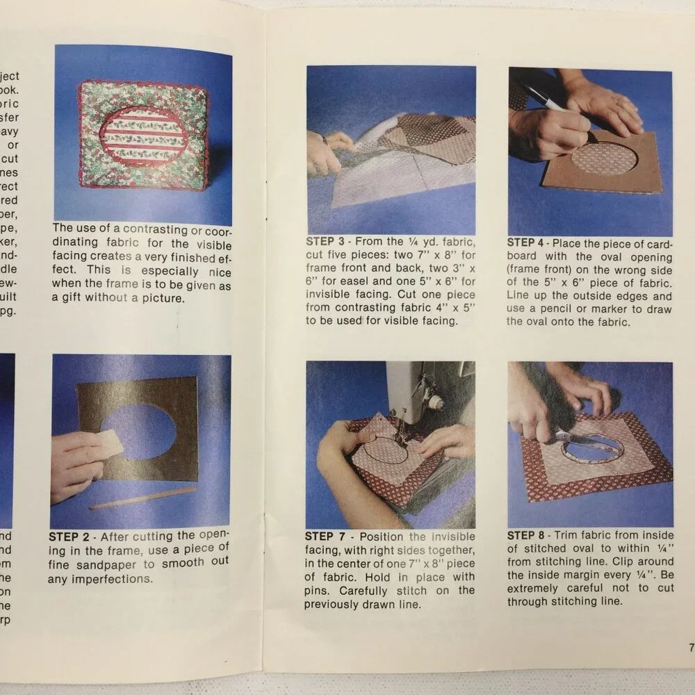 Fabric Frames Craft Book 1980 Designer Series Book GP-455 Quilt Sewing Pattern